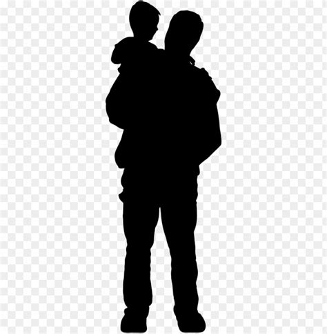 black dad and - father and son silhouette PNG image with transparent ...