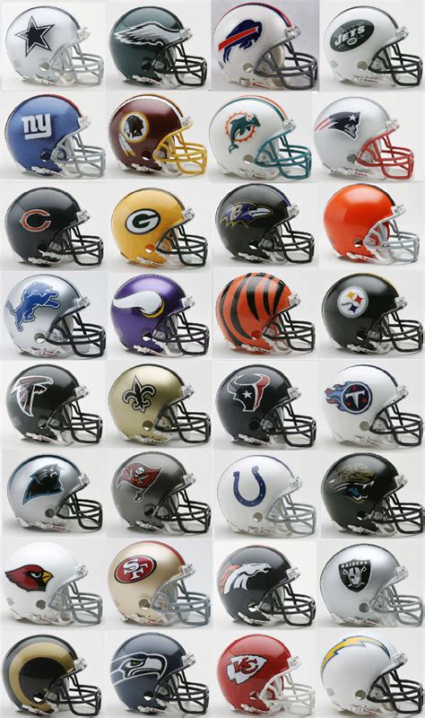 Mini Football Helmet 32 Nfl Teams Complete Set Riddell