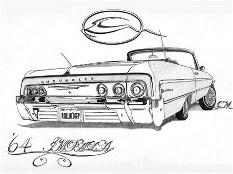 Pin by Georgia Henry on Art | Lowrider drawings, Car drawings, Lowriders