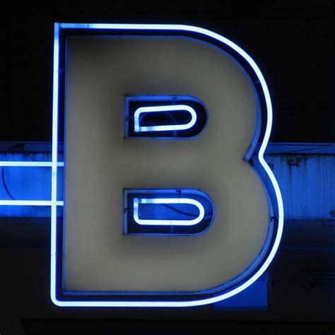 letter B | Letter b, Neon signs, Lettering