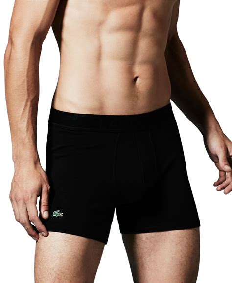 Lacoste Cotton Men's Pique Boxer Briefs in Black for Men - Lyst