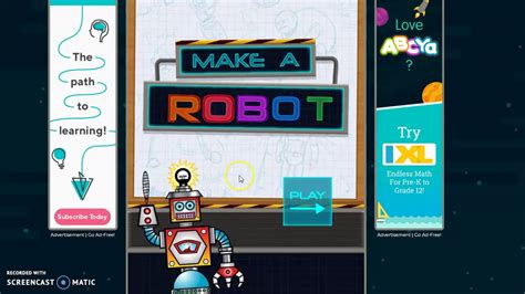 CREAMOS UN ROBOT (make a robot de ABCYA) - YouTube