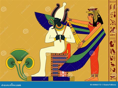 Isis As Goddess In Ancient Egyptian Religion And Egypt Symbol Vector ...