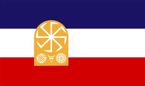 The flag of Slavic Union • The coat of arms is made of old slavic ...