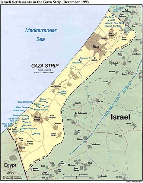 Detailed political map of Gaza Strip. Gaza Strip detailed political map ...