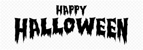 HD Happy Halloween Black Words Letters Text Font PNG | Citypng