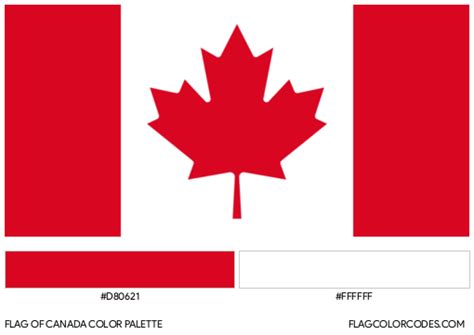 Canada flag color codes