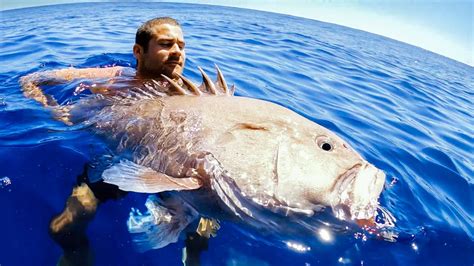 GIANT GROUPER DEEP SEA FISHING Giving Fish Away During Food Shortage ...