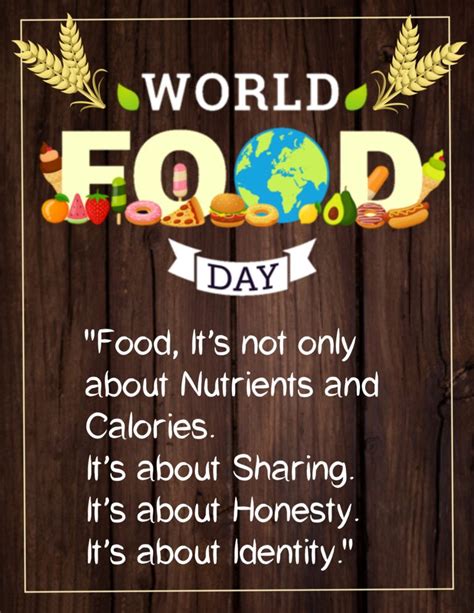 World food day | Quotes about Food - wishes1234 | Food quotes, Food ...