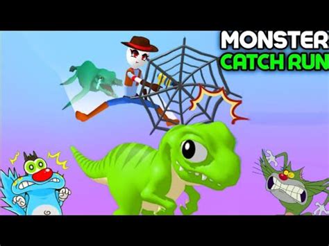 Oggy Tamed T-Rex In Monster Catch Run Game | With Jack And Shinchan ...