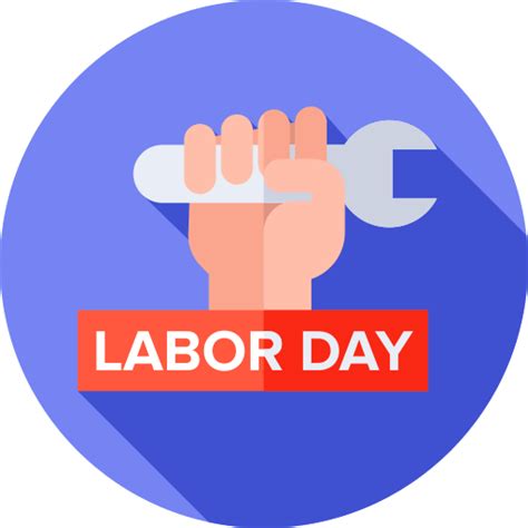 Labor day Flat Circular Flat icon