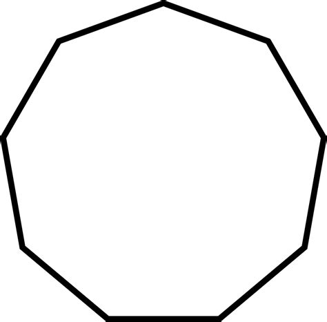 Geometric Shape With Nine Sides