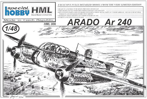 Arado Ar 240 1/48 | Special Hobby - výrobce slepovacích modelů