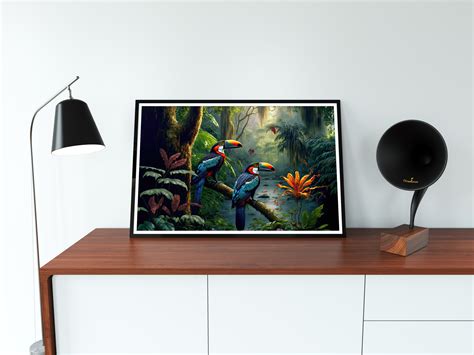 Amazon Rainforest Landscape Toucan Artwork Gift for Nature - Etsy