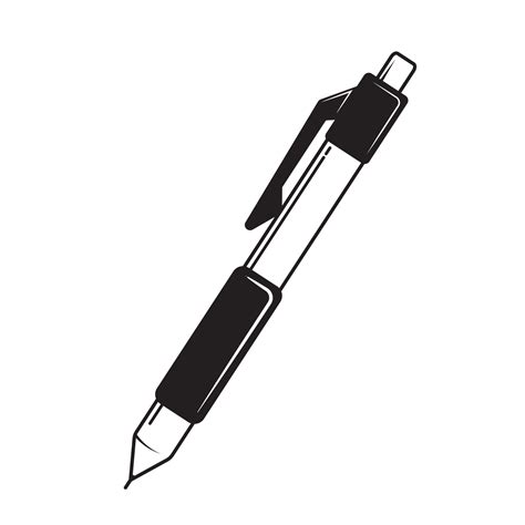 pen vector illustration, black and white, line art 6954303 Vector Art ...