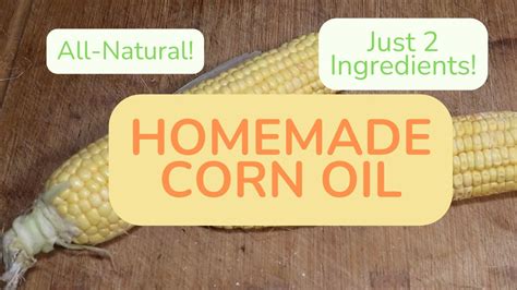 How to Make Homemade Corn Oil (2 Ingredients!) - YouTube