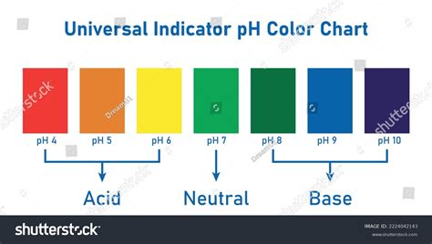 Universal Indicator Ph Color Chart Scientific Stock Vector (Royalty ...