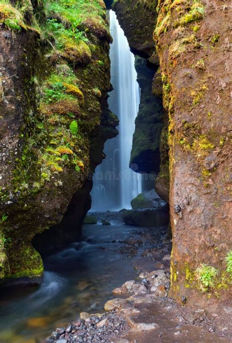 Gljufrafoss Waterfall in Iceland Stock Image - Image of natural ...