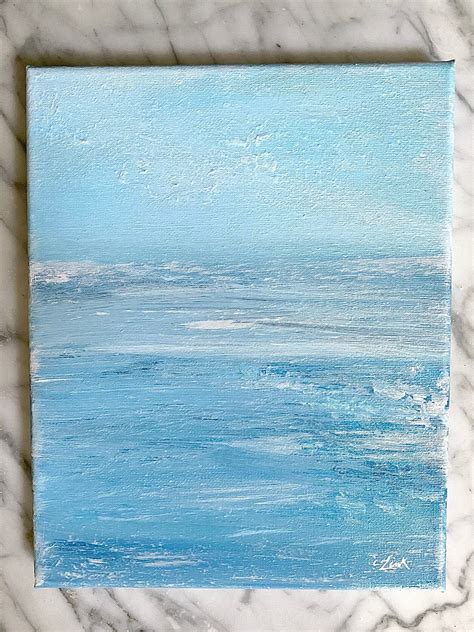 Light Blue Abstract Painting Small Abstract Painting - Etsy