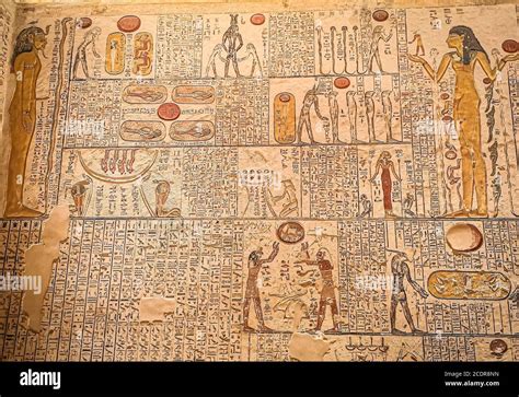 Ancient Egyptian writing, hieroglyphs, wall inscriptions Stock Photo ...