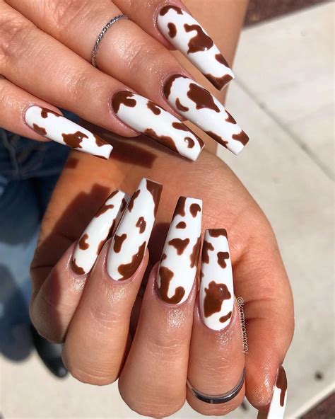 s on Instagram Brown Cow Nails inspired by chaunlegend using ...