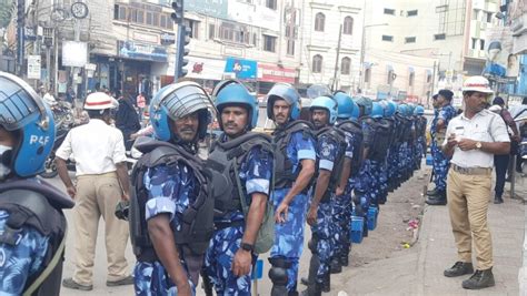 Rapid Action Force conducts flag march in Old City