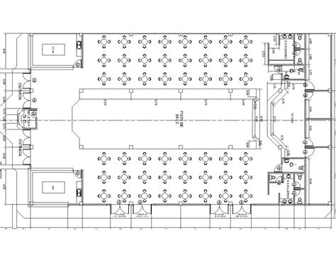 Community Hall, Party Hall 2D DWG Full Project for AutoCAD • Designs CAD