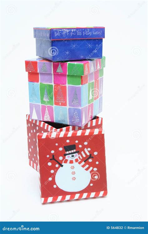 Christmas Box Decorations stock photo. Image of paper, striped - 564832