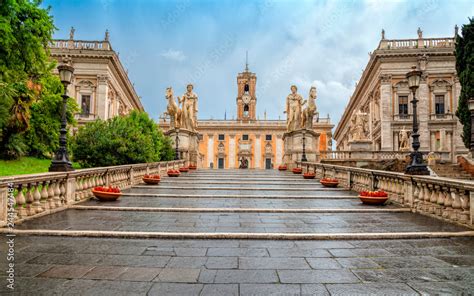 Capitoline Hill (Campidoglio) is one of the Seven Hills of Rome, Italy ...