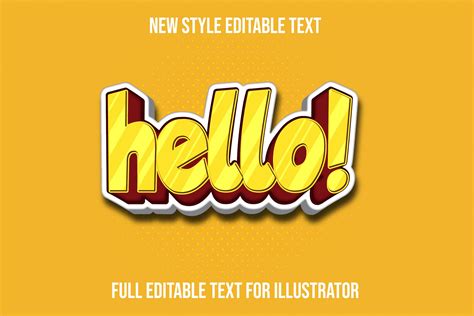 Hello-text Effect Graphic by 2kaleh.studio2 · Creative Fabrica