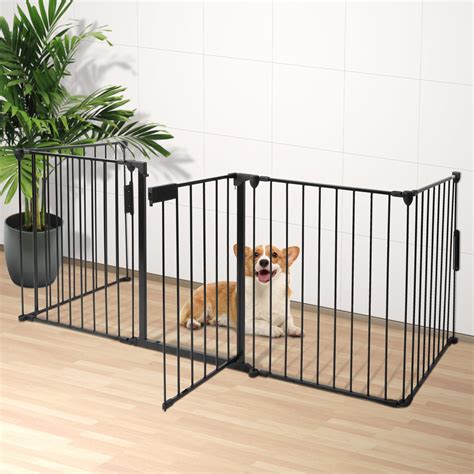 IMAGE Dog Pet Playpens Pets Playard, Install-free 122-Inch 5 Panels ...