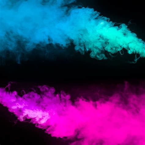 Free Photo | Blue and pink smoke effect on black background