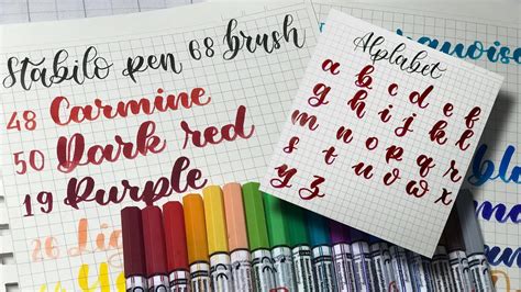 Bảng chữ cái Calligraphy + Bút brush dành cho người mới bắt đầu ...