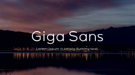 Giga Sans Font Family : Download Free for Desktop & Webfont