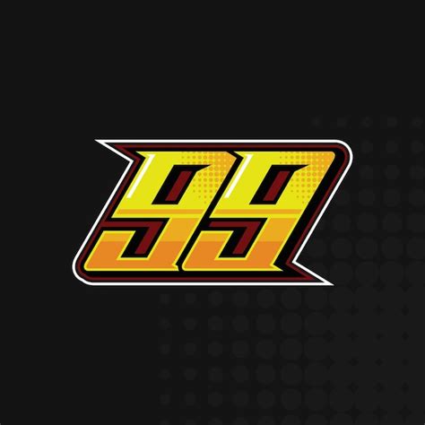 Premium Vector | Race number 99 logo design vector