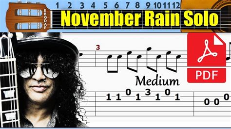 November Rain Solo Guitar Tab II - YouTube