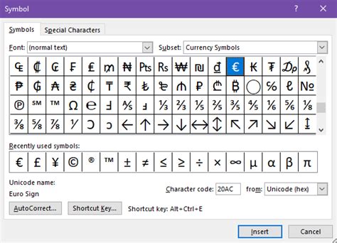 kuchen backofen: all symbols on keyboard list