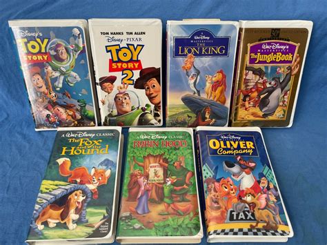 Vintage original animated Disney and Pixar classic films on VHS ...