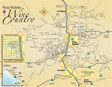 Paso Robles Winery Map - San Luis Obispo County Visitors Guide