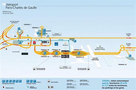 Charles de Gaulle airport map - Map of Charles de Gaulle airport (France)