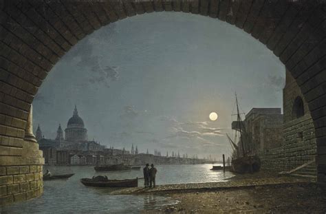 Henry Pether ( fl.1828-1865, London) , A view of the Thames with Saint ...