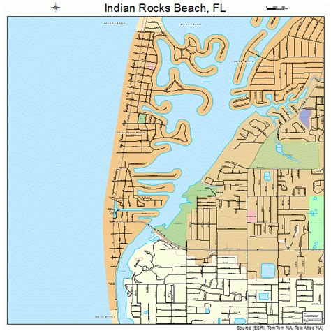 Indian Rocks Beach Florida Street Map 1233625