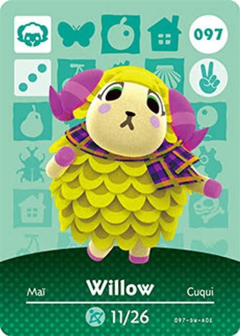 ACNH Willow Amiibo Card Animal Crossing in 2021 | Animal crossing ...