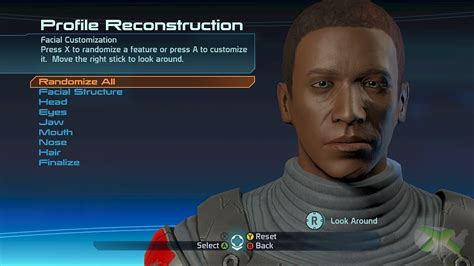 Preview: Mass Effect Character Creation Screens - Xbox America