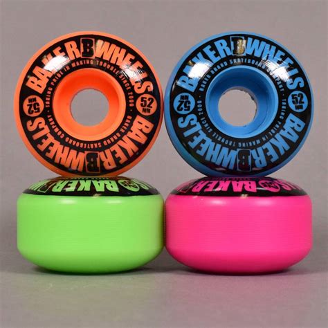 Baker Skateboards Skerttles Multi-Colour Skateboard Wheels 52mm ...