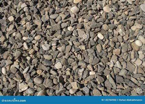 Pebble Texture Small Pebbles. Gravel, Building Material or Trash Stock ...