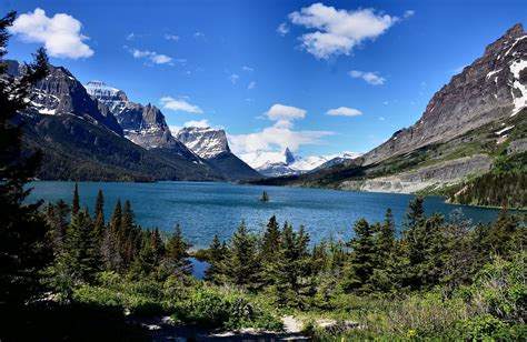 Saint Mary Lake in Glacier National Park near St. Mary, Montana ...