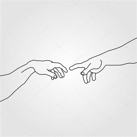 Hands showing the creation of Adam Stock Vector Image by ©shawlin #78773210