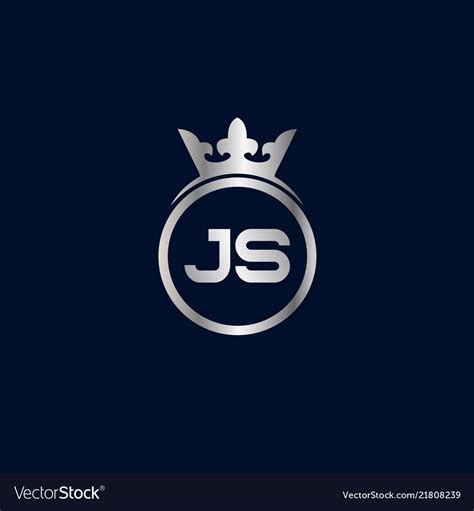 Initial letter js logo template design Royalty Free Vector