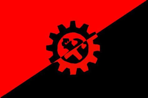 Anarcho-syndicalism flag. I couldn’t find a design that had the red ...